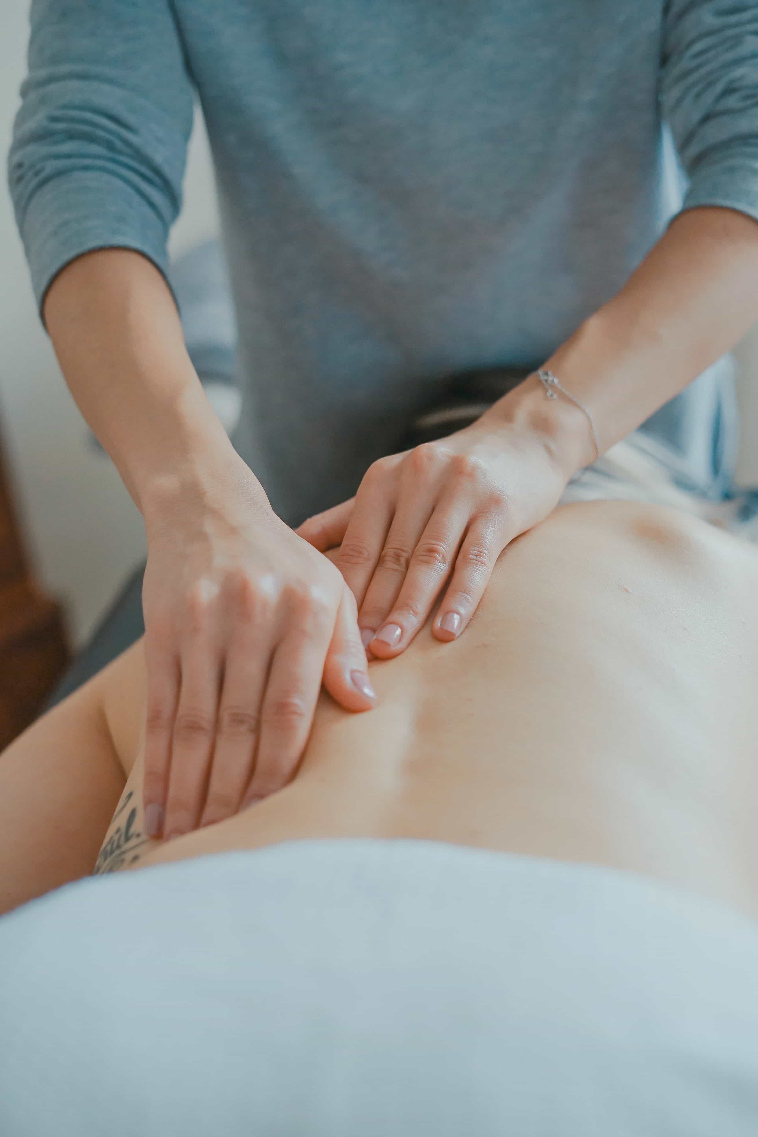 person being massaged